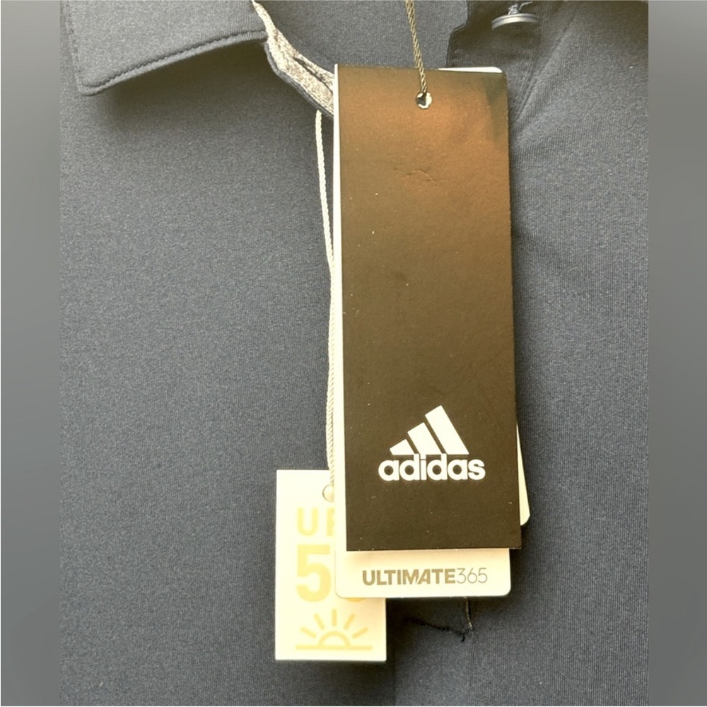 Adidas Blue Fitted Buttoned Tennis Golf Polo Shirt - Picture 11 of 16